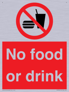 No food or drink